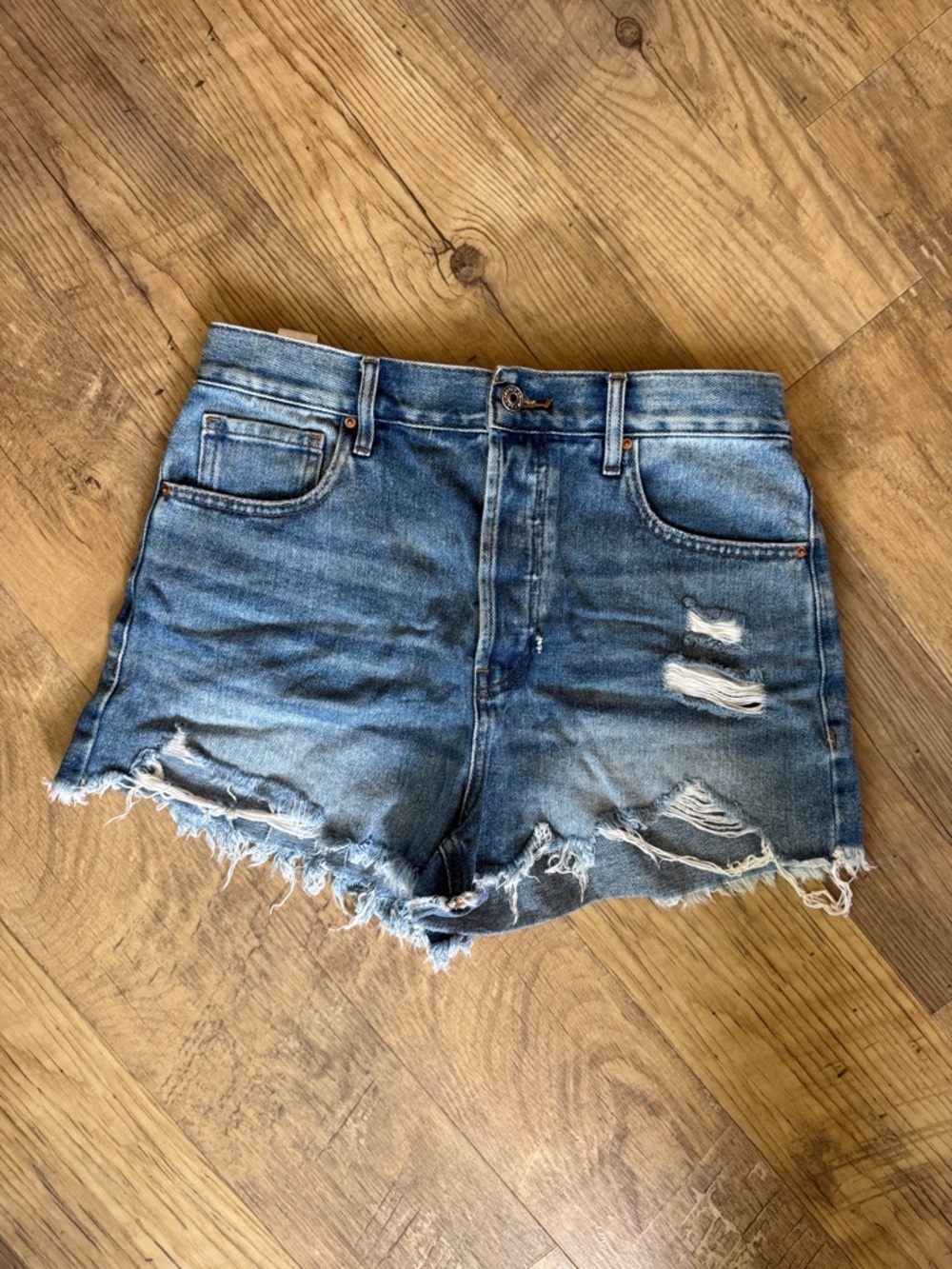 PacSun Vintage High Rise Distressed Button-Fly Jean Shorts Size 29